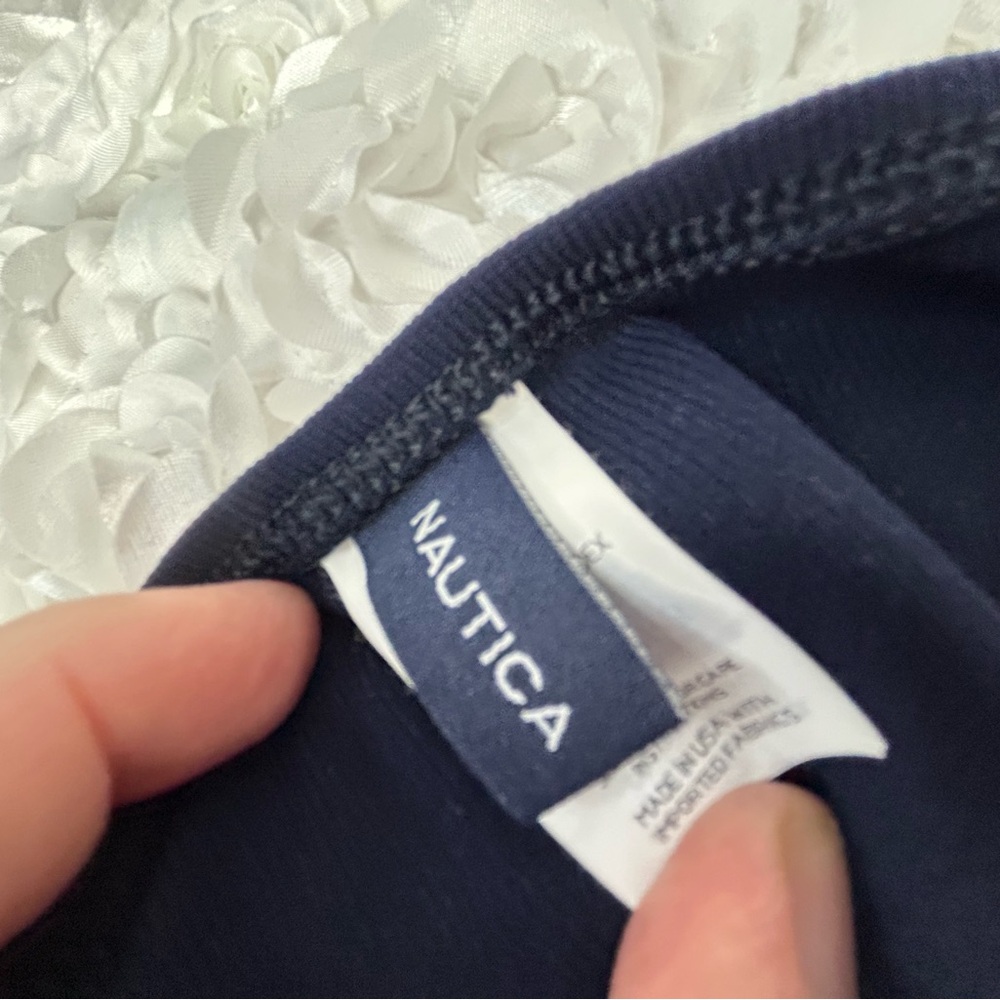 Nautica Black Tankini with Lime Green Stripes - Picture 11 of 16